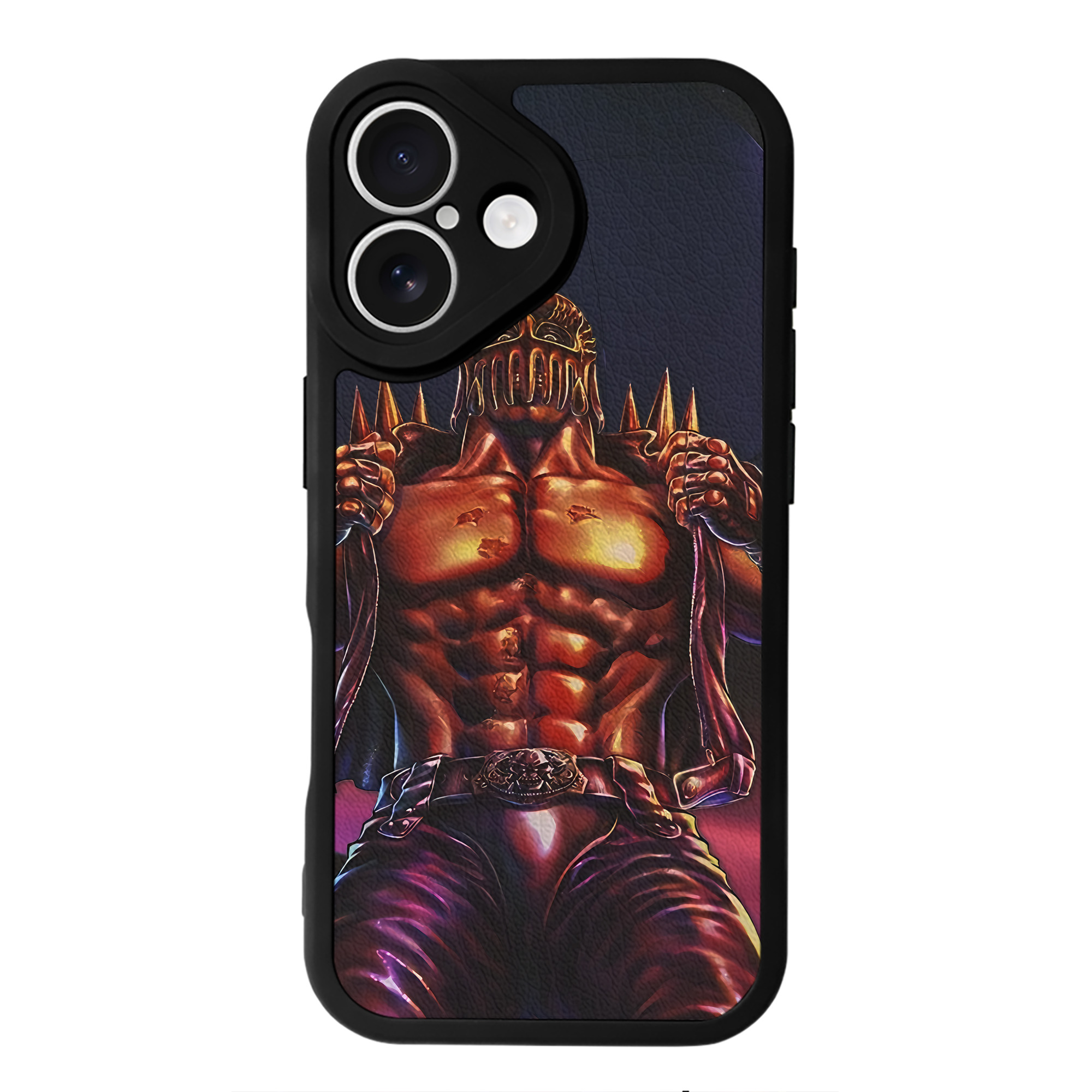 （画像用） 北斗の拳 Fist of the North Star 【iPhone 16シリーズ対応】シリコンスマホケース（レザー調） 材質：シリコン